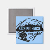 キッキングホースブリティッシュコロンビアブルースキーマグネット マグネット (正面/裏面)