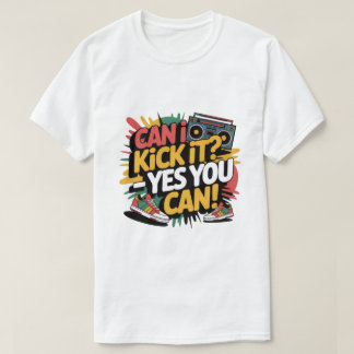 キックしてもいい?もちろんだよ Tシャツ、ヒップホップ グラフィックデザイン Tシャツ