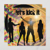「キックしよう」誕生日招待状 招待状 (正面/裏面)