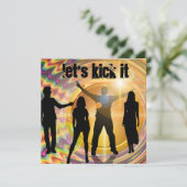 「キックしよう」誕生日招待状 招待状 (スタンド正面)