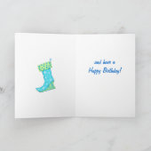 キックアップヒールハッピーバースデースノーフレークストッキング シーズンカード (内部)
