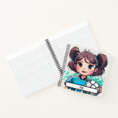 キックインかわいこちゃんノートパソコカスタムン名タグ ノートブック (内部)