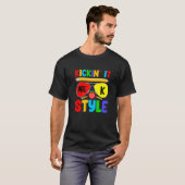 キックインイットプレKスタイル新学期先生キッズ Tシャツ (正面フル)