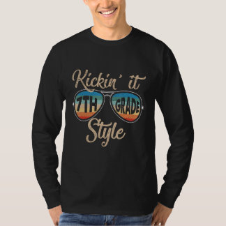 キックインイット7年生スタイル新学期エレメンタ Tシャツ