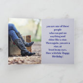 キックインハッピーバースデーカード サンキューカード (内部)