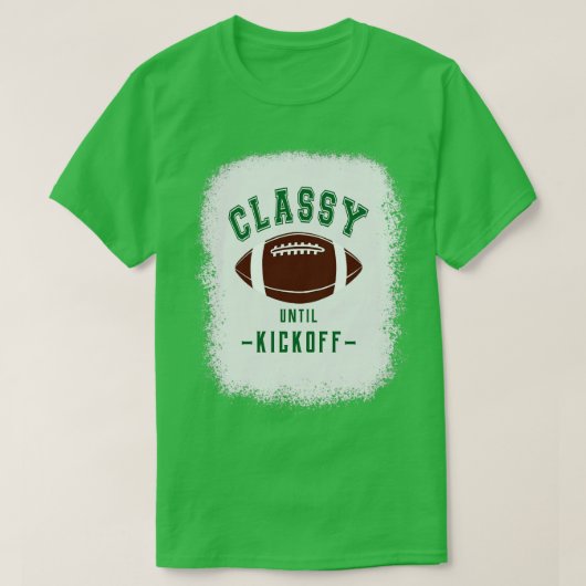 キックオフグリーンカラーレタースポーツまで上品 Tシャツ (デザイン正面)