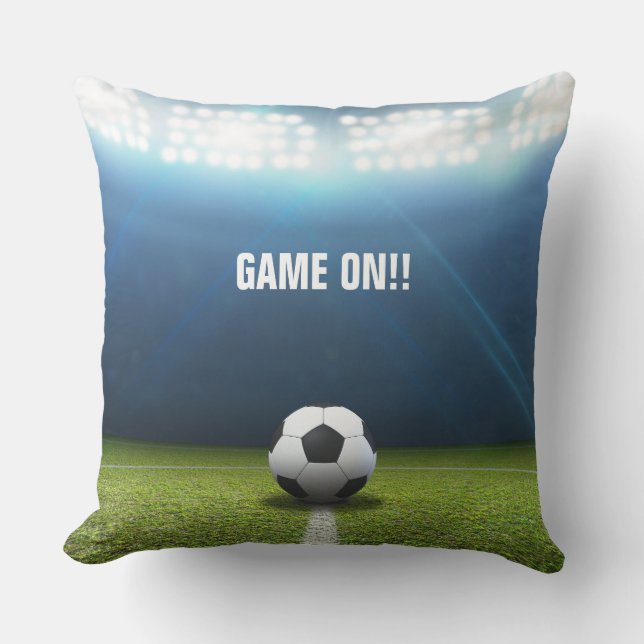 キックオフスタジアム及びサッカーボール アウトドアクッション (正面)