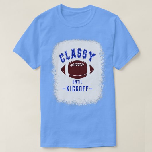 キックオフファンの青い色の文字まで上品 Tシャツ (デザイン正面)