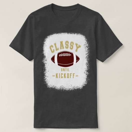 キックオフファン金ゴールド色文字まで上品 Tシャツ (デザイン正面)