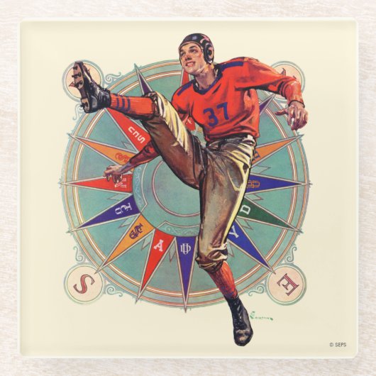 キックオフ ガラスコースター (正面)