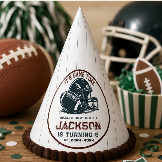 キックオフ!サッカーの誕生日を迎える子供たち パーティーハット