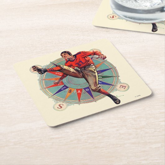 キックオフ スクエアペーパーコースター (アングル)