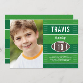 キックオフ！フットボール誕生日パーティー招待状 招待状