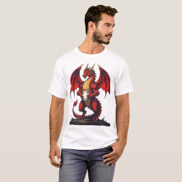 キックオフ・レッドドラゴンの激しいフォーカス Tシャツ
