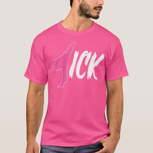 キックガール – 空手キックボクシング Tシャツ (正面)