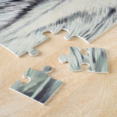 キックパオインディアンブルジャホワイトウルフオリジナルアート ジグソーパズル (側面)