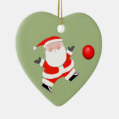 キックパーソナライズされたボールクリスマス セラミックオーナメント (右)