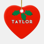 キックパーソナライズされたボールクリスマス セラミックオーナメント (裏面)