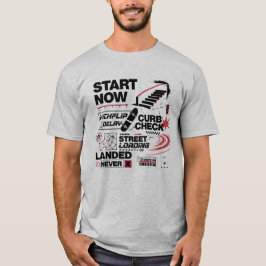 キックフリップディレイ スケートボード ストリートスケート Tシャツ