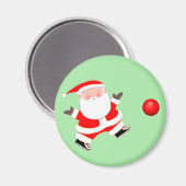 キックベースのクリスマス マグネット (正面/裏面)