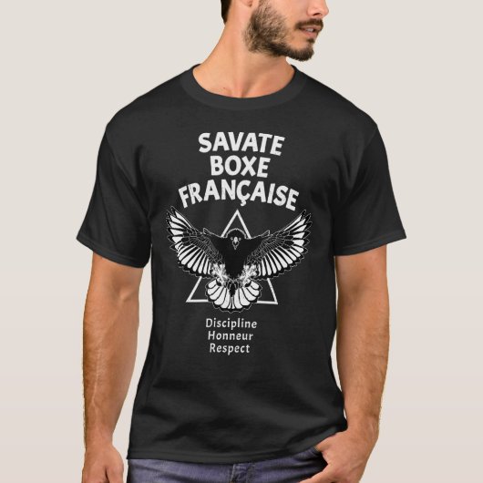 キックボキシングフランスのイーグルを味わう Tシャツ (正面)