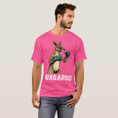 キックボクサーカンガルーボクサーボクシンググローブキックボクシング Tシャツ (正面フル)