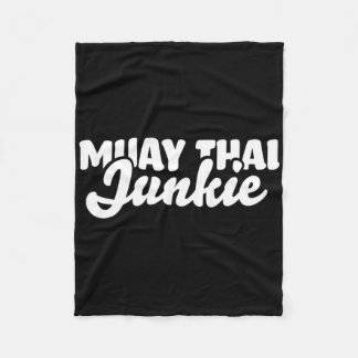 キックボクサーギフトとキックボクシングTシャツ 女性男性 ムア フリースブランケット