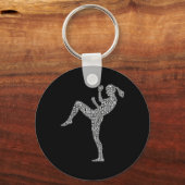 キックボクサータイポグラフィ – キックボクシングミックス武術Ar キーホルダー (正面)
