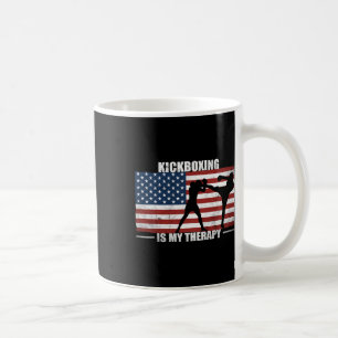 キックボクサー アメリカ国旗 ヴィンテージ アメリカ キックボクシングはM コーヒーマグカップ