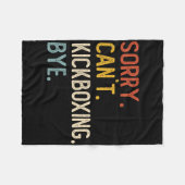 キックボクシングお断り キックボクシングTシャツ ジョークTシャツ フリースブランケット (正面(横))