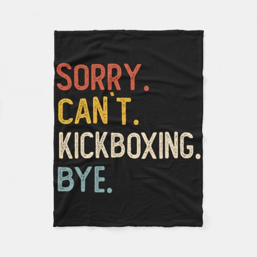 キックボクシングお断り キックボクシングTシャツ ジョークTシャツ フリースブランケット (正面)