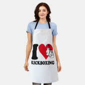 キックボクシングが大好き エプロン (着用した状態)