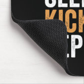 キックボクシングが好きな人へ Eat Sleep Kickbox Repeat 面白い キックボクシ マウスパッド (コーナー)