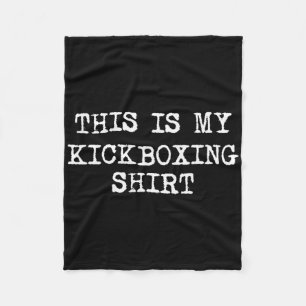 キックボクシングが趣味な人へ キックボクシングTシャツ キックボクサー  フリースブランケット