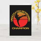 キックボクシングの無敗チャンピオン カード (黄色い花)