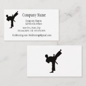 キックボクシングまたは武術アートスポーツ 名刺 (正面/裏面)