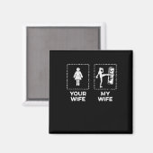 キックボクシングをする妻 私の妻キックボクサー ムエタイ D マグネット (正面/裏面)