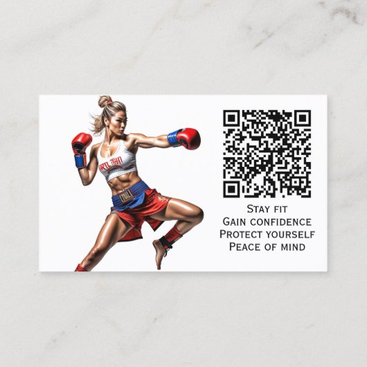 キックボクシングインストラクター 名刺 (裏面)