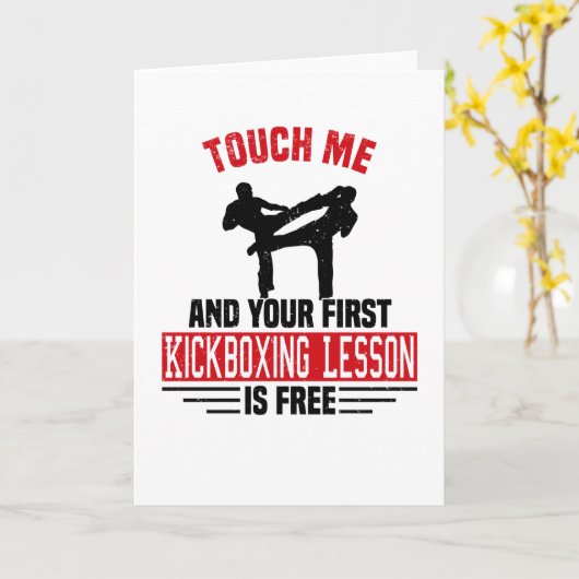 キックボクシングキックボクサー武術アーツボクサースパーリング カード (黄色い花)