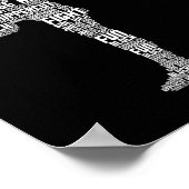 キックボクシングキックボクサー空手メンキッズボーイズ ポスター (角)