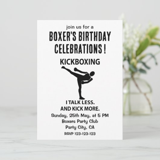 キックボクシングファイターボクサー誕生日キックボクシング 招待状 (スタンド正面)
