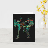 キックボクシングボクサーボクシングシューキックSavate Word C カード (黄色い花)