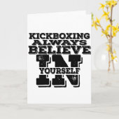 キックボクシング信じを常に自分で カード (黄色い花)