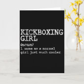 キックボクシング女子の定義 楽しい女性コーチ マーティ カード (黄色い花)