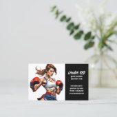 キックボクシング武術アーツインストラクター 名刺 (スタンド正面)