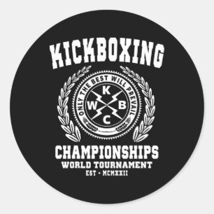 キックボクシング選手権大会 キックボクシングTシャツ 武術 ラウンドシール