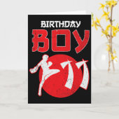 キックボクシング11歳の誕生日MMA格闘技 カード (黄色い花)
