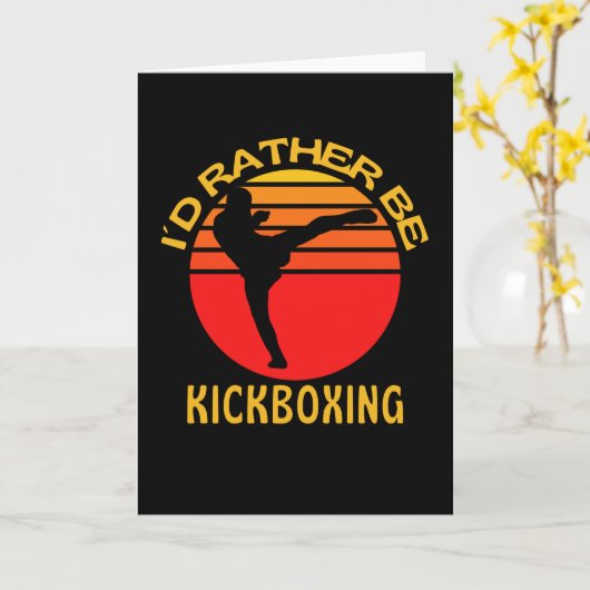 キックボクシング·キックボクサーになりたい カード (黄色い花)