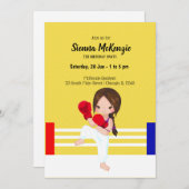 キックボクシング スポーツ 招待状 (正面/裏面)