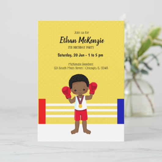キックボクシング スポーツ 招待状 (スタンド正面)